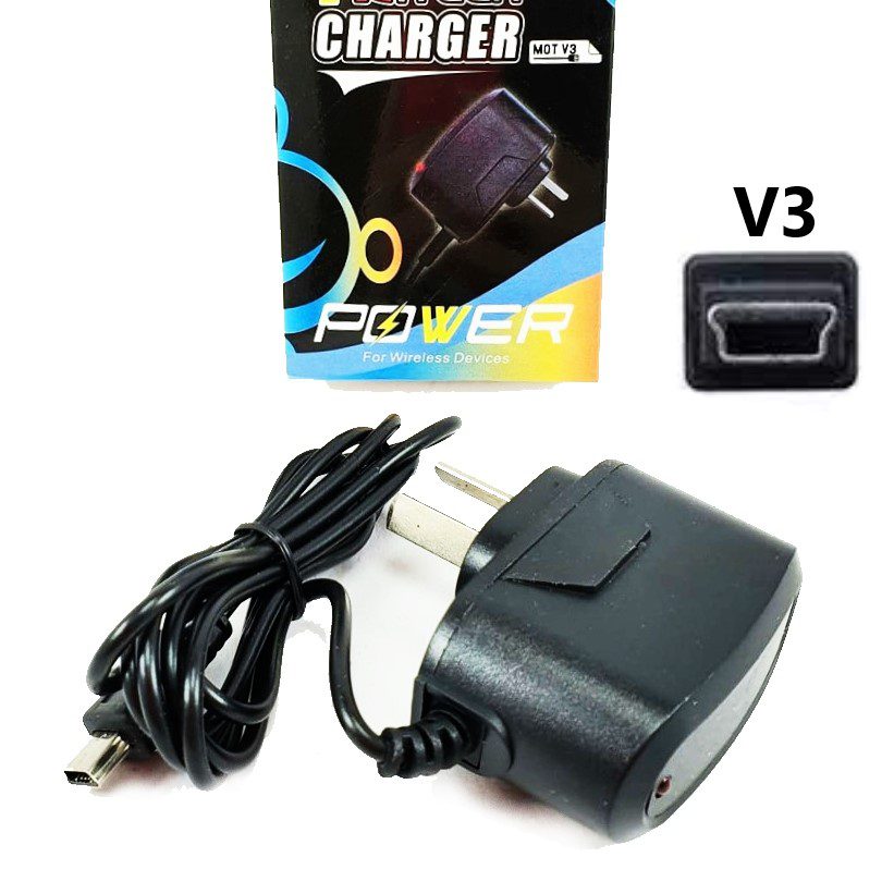 Cargador de Pared Con Cable ficha Tradicional V3 – Mini Usb