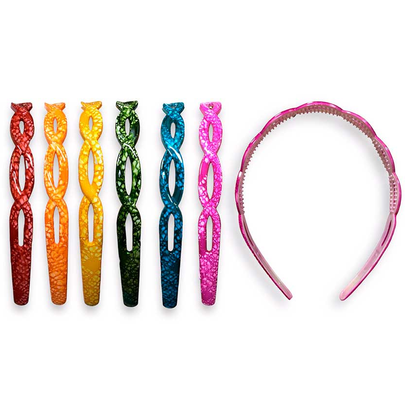 Vincha De Pelo Circulos Colores Craqueladas