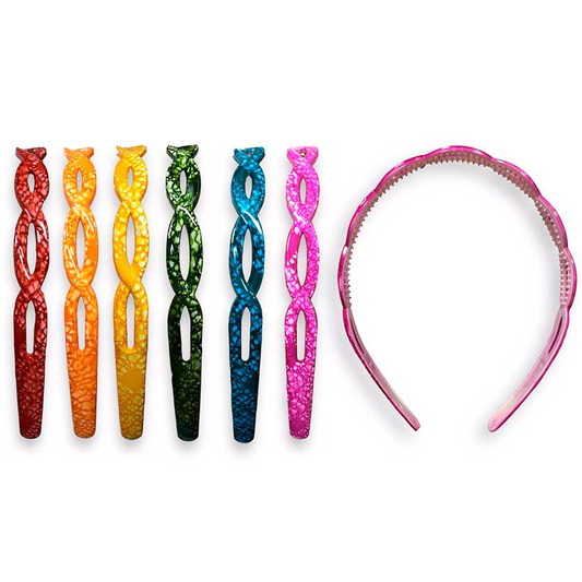 Vincha De Pelo Circulos Colores Craqueladas