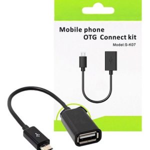 Adaptador Otg Micro A Usb C/Cable En Caja