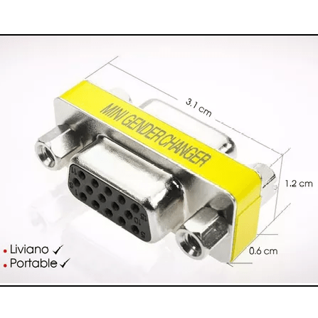 Adaptador Vga Hembra A Vga Hembra Para Unir Cables