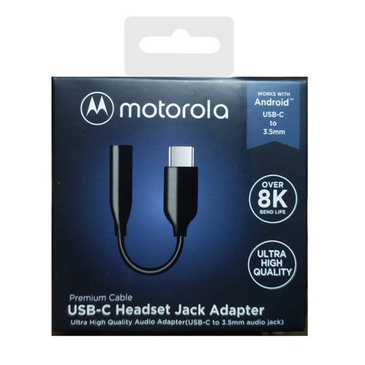 Adaptador Motorola Audio “Tipo C” A Plug Hembra Cable Color Negro