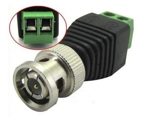 Conector Tipo Balun Bnc Macho Con Bornera Cctv Camaras