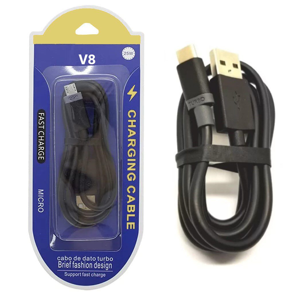 Cable Usb a Micro Usb V8 25w Carga Rápida (En Blíster)