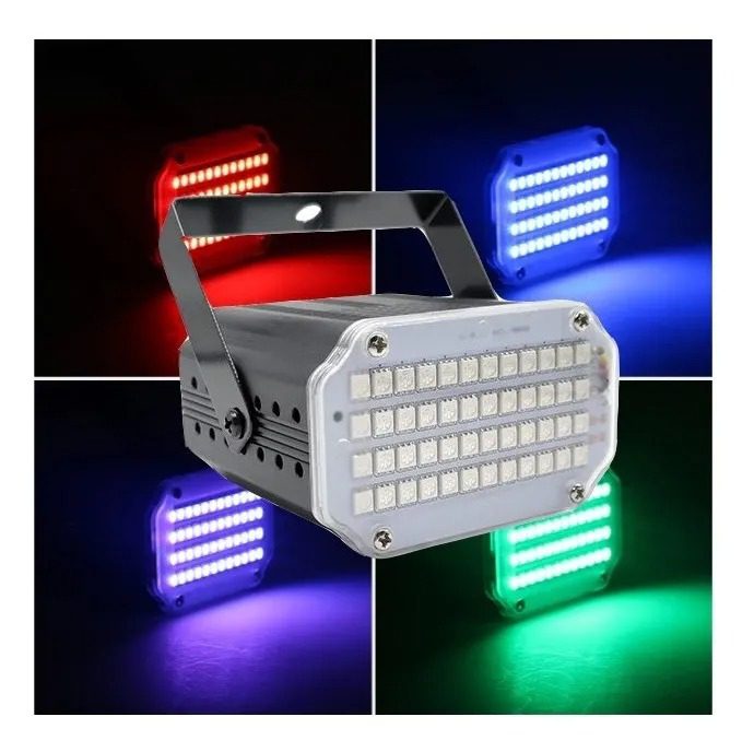 Flash Reflector Rgb 24 Led Audioritmico Fiestas Boliche