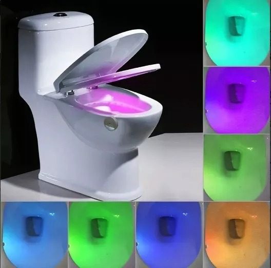 Luz Led Inodoro Baño Con Sensor De Movimiento Y Detector De Luz