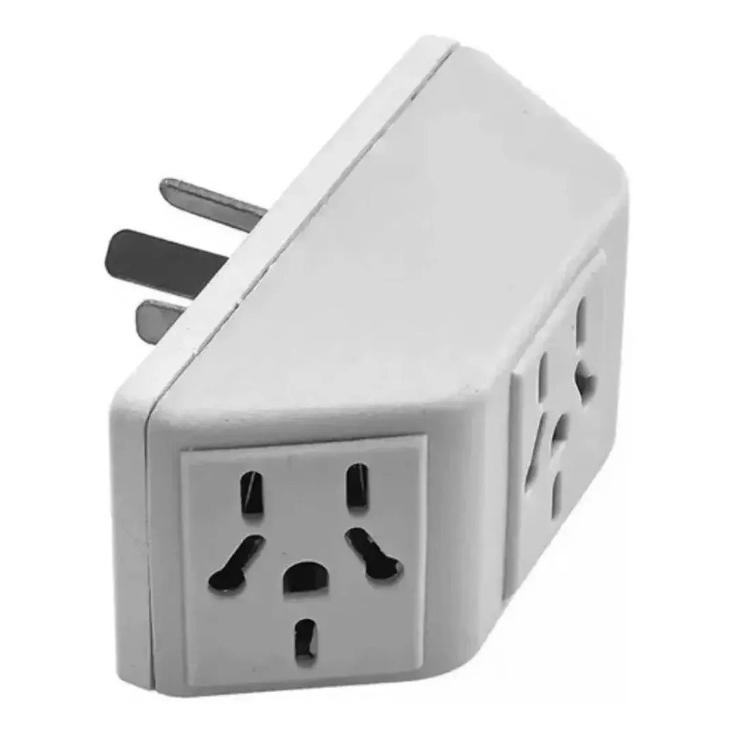 Enchufe Triple Adaptador Pirámide Para 220v 3 Caras