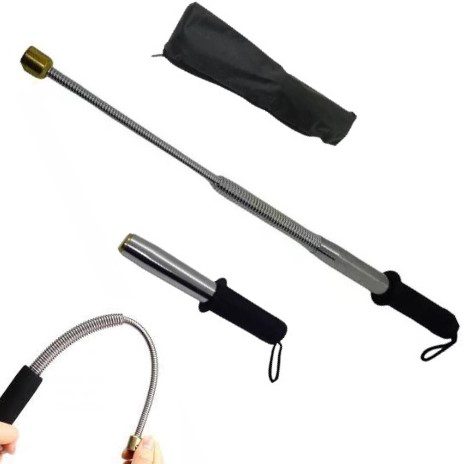 Bastón Extensible Flexible Táctico 47CM Seguridad Defenza Personal Telescópico + Estuche