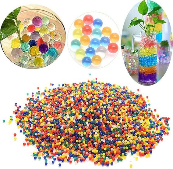 Bolitas De Biogel Hidrogel Crece Con El Agua 3mm 90 Unidades Color Transparente