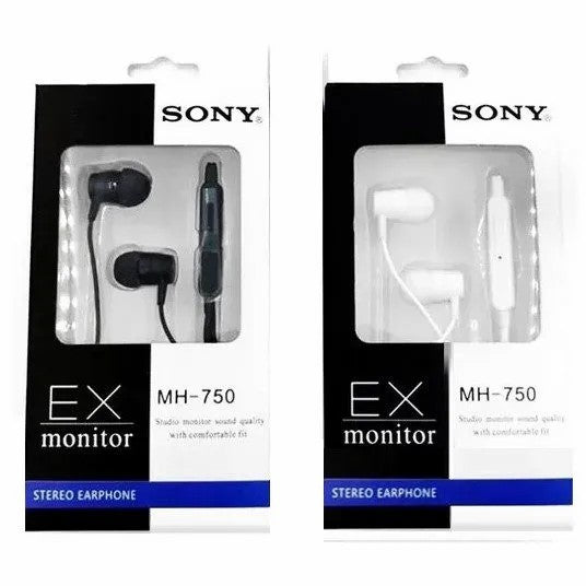 Auriculares Sony Tradicional Con Micrófono Y Botón Jack (En Caja) Color Blanco