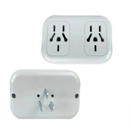 Enchufe Doble Adaptador Doble Toma Multitoma Zapatilla Plana