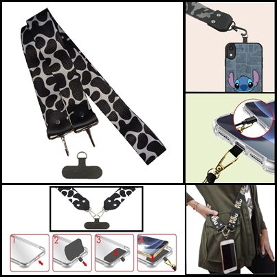 Colgante Universal Doble Metal M9/D18 DE Celular/Llaves DE 1 METRO 24X4CM (CON ACOPLE) FORMA