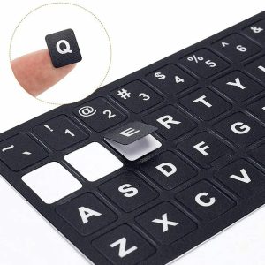 Calcomanía para Teclados Con Símbolos Letras  Números Español/Ingles (En Caja)