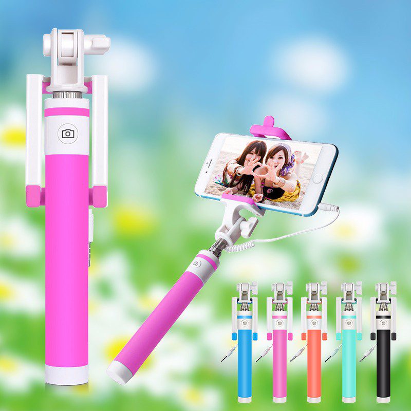 Palo De Selfie Extensible Bastón Monopod Mango con Diseño Animado/ Botón De Disparo