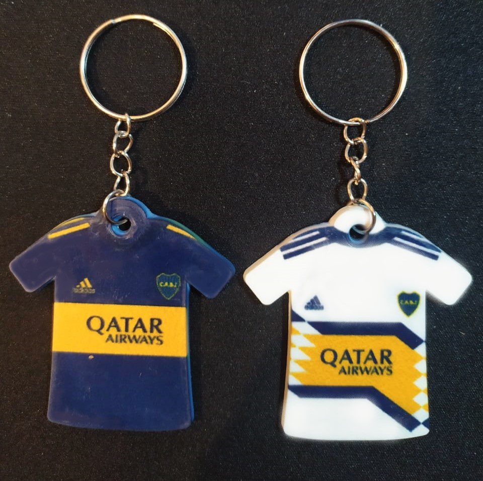 Llavero De Boca Remera Blanca