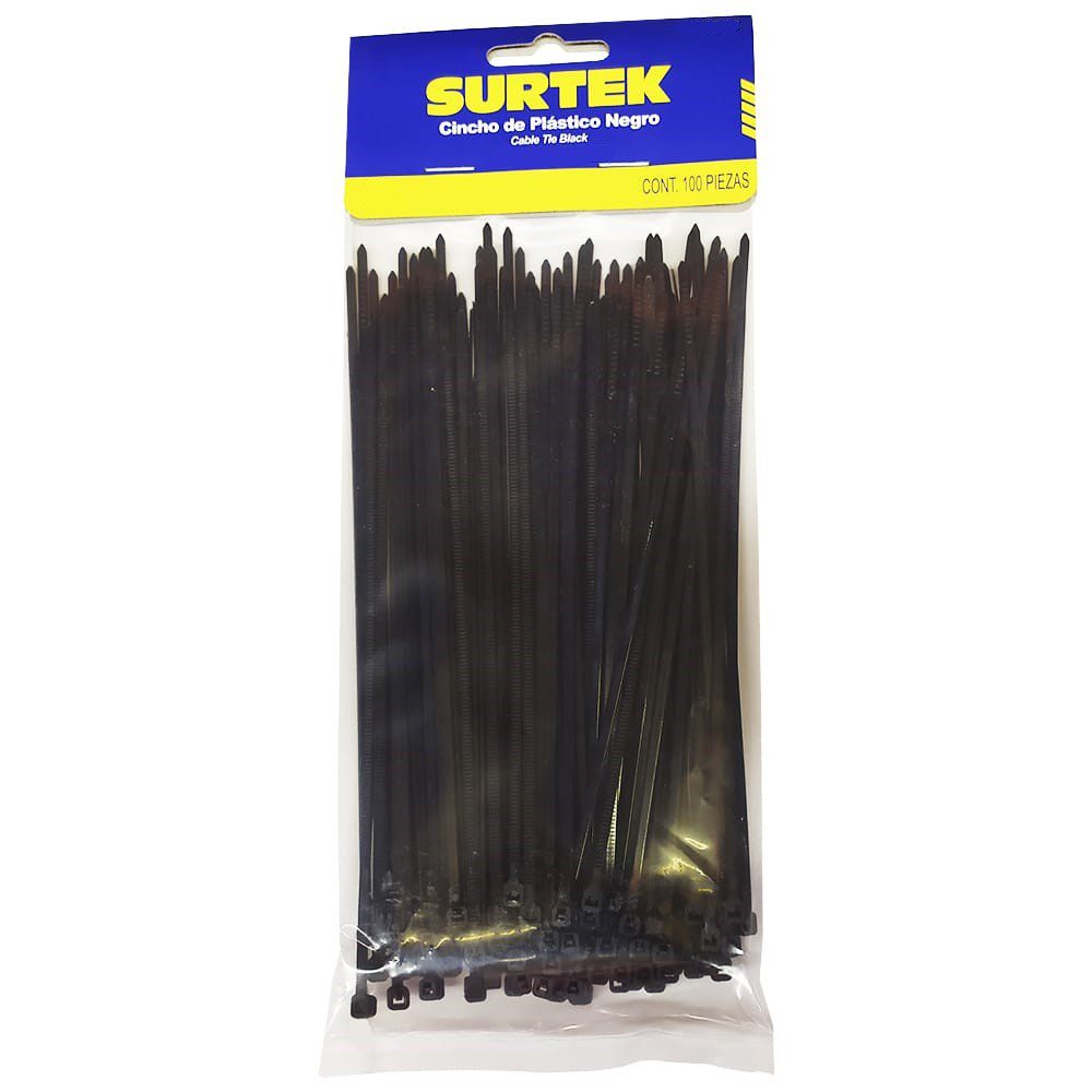 Precintos x 100 Unidades Color Negro Largo 10 Cm