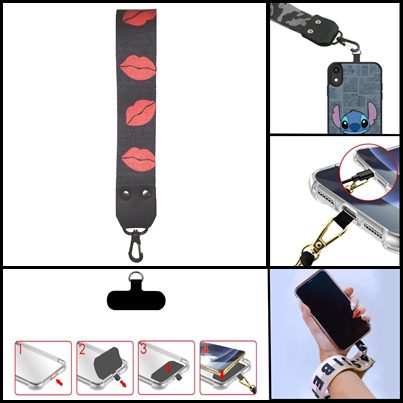 Colgante Universal De Mano Reforzada Para Celular/Llaves M5/D32 De 22 Cm X 4CM (Con Acople)