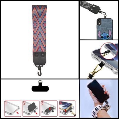 Colgante Universal De Mano Reforzada Para Celular/Llaves M5/D28 De 22 Cm X 4CM (Con Acople) Etnico