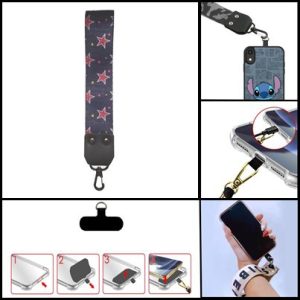 Colgante Universal De Mano Reforzada Para Celular/Llaves M5/D22 De 22 Cm X 4CM (Con Acople) Estrellas