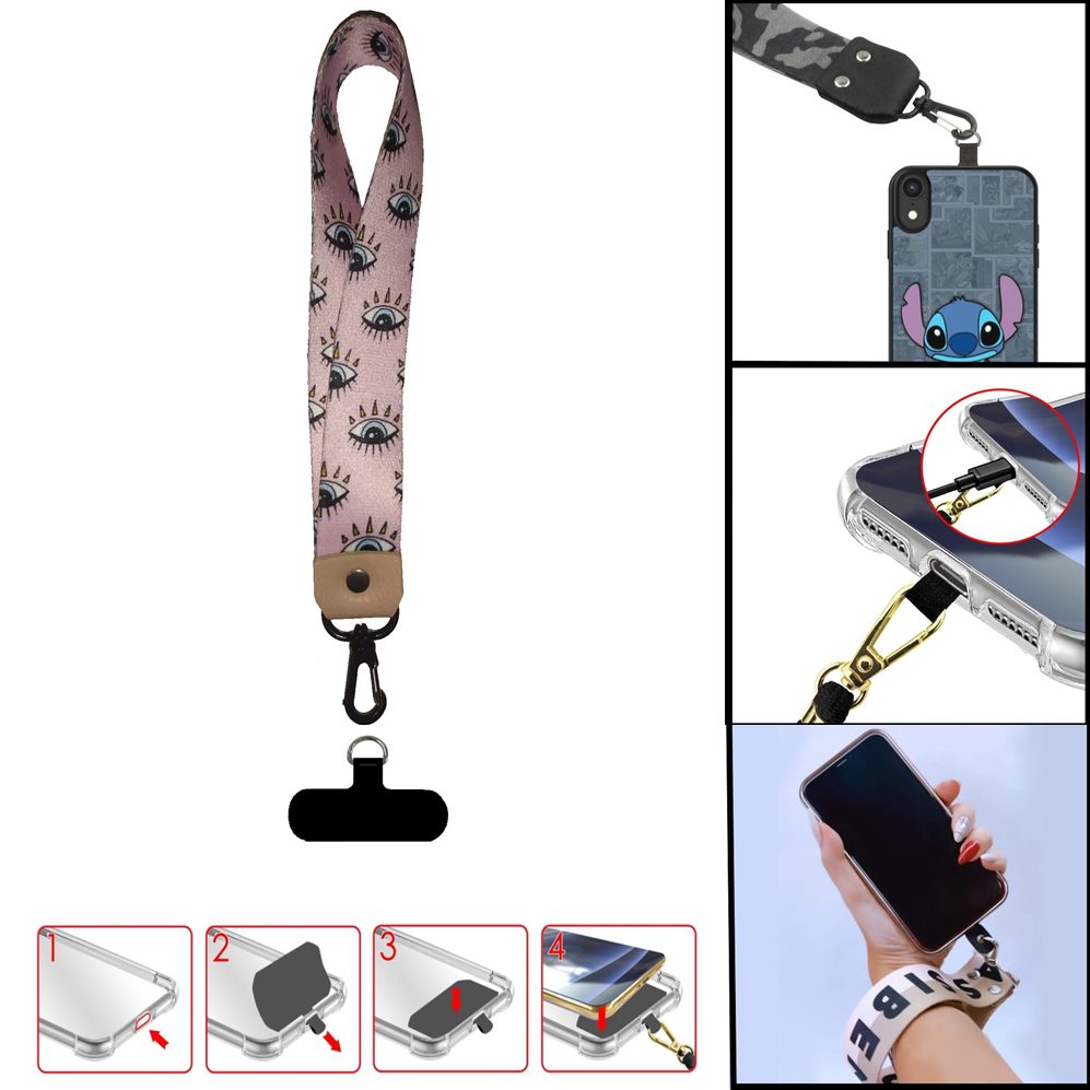 Colgante Universal De Mano Para Celular/Llaves M4/D8 De Celular/Llaves De 24cm (Con Acople) Ojos