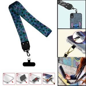 Colgante Universal De Celular/Llaves M5/D1 Tira De 1 Metro X4cm (Con Acople) Estrellas 1