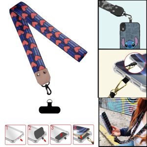 Colgante Universal De Celular/Llaves M5/D7 Tira De 1 Metro X4cm (Con Acople) Corazón 7