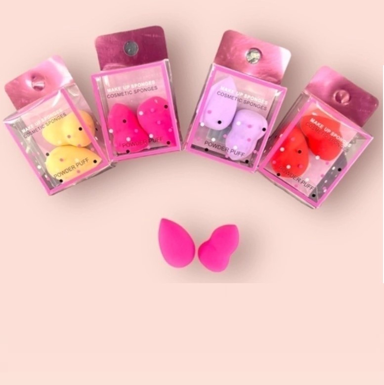 Pack X2 Mini Esponjas Blender Maquillaje Base Corrector