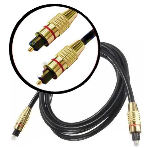 Cable Optico Premium 4K HD Audio Digital 150 CM Fibra Optica Ficha Bronce