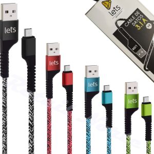 Cable Clasico Only Usb 3,1 Textil Usb A Micro C/Rapida Color Negro