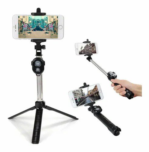 Palo Selfie Convertible En Tripode C/Bluetooth Control Baston Color Negro
