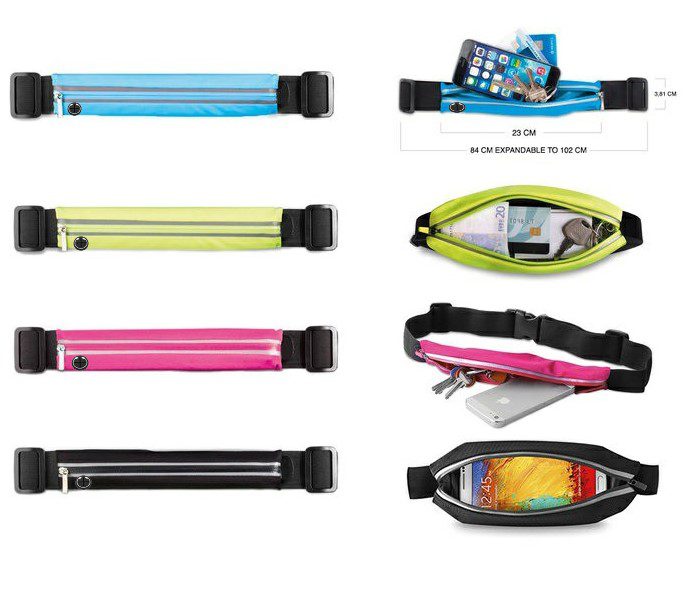 Riñonera Running Deportes Impermeable Neoprene Expandible Celular Color Rojo