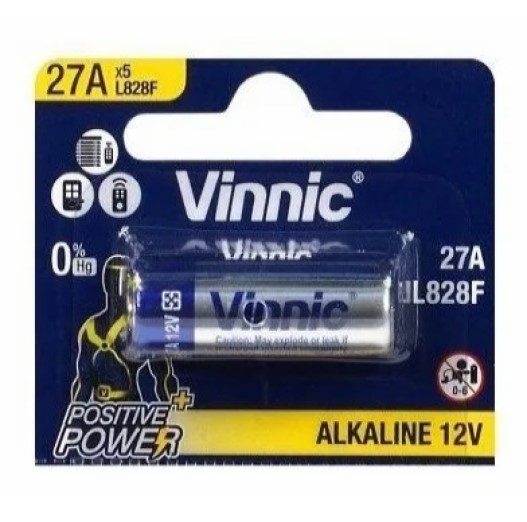 Pila 27a Vinnic L828f 12v   (Tamaño: 28mm X 7mm)