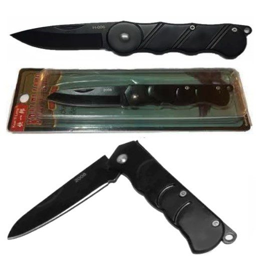 Cuchillo Navaja Plegable 15 Cm Acero Inox Camping En Blister