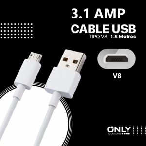 Cable Only 3,1amp Largo 1,5 Micro Usb C.Rapida