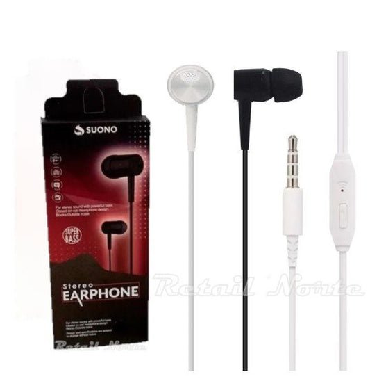 Auriculares Suono En Caja Manos Libres /Mic Color Negro