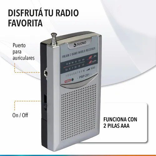 Radio Portatil Suono Am Fm Parlante C/ Aux