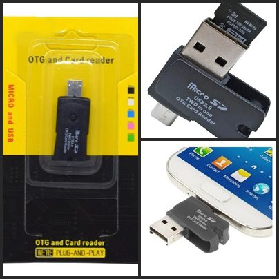 Lector Memoria PC + Lector Tarjeta Micro Sd celular Otg V8