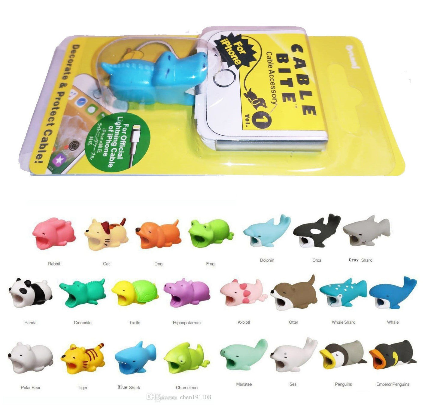 Protector Come Cable Yacaré Azul