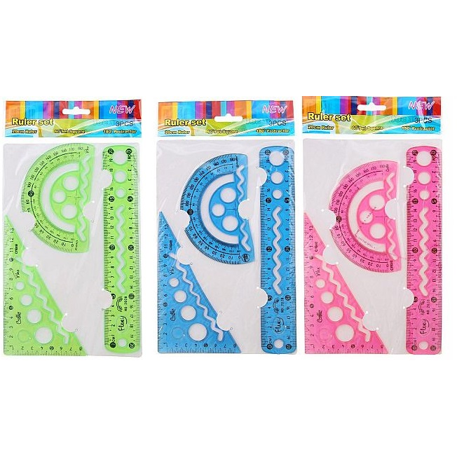 Set Reglas Flexibles Color Rosa