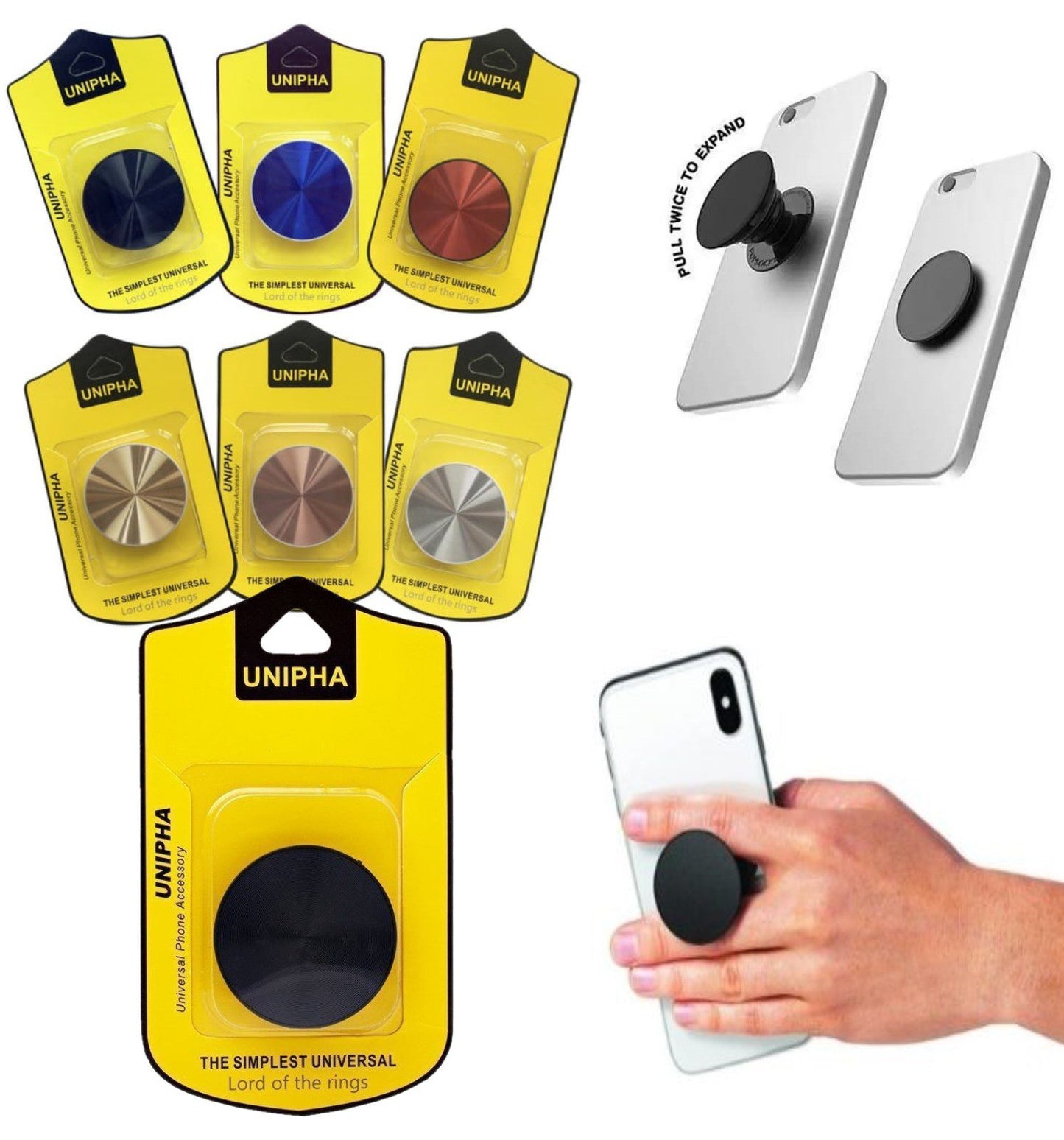 Soporte Rebatible Universal Anillo Pop Socket Metalizados Color Fucsia