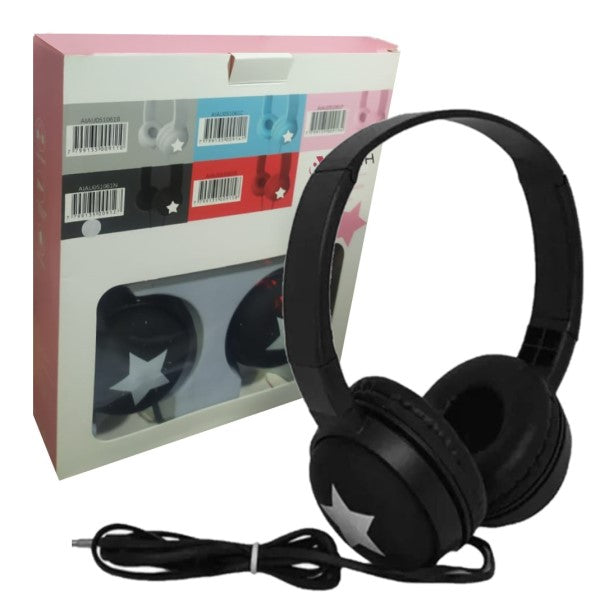 Auriculares Bass Xtech Manos Libres Vincha Cable Plug 3,5mm C/Mic Color Negro