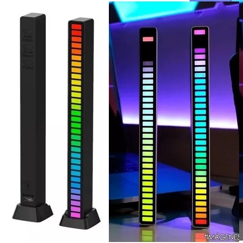 Barra de Leds Con Mic. Rítmico Con Diferentes modos y Colores + Cable Tipo C