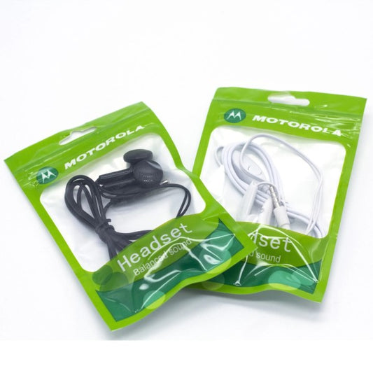 Auriculares Motorola Manos Libres Tradicional (En Bolsa) Color Negro