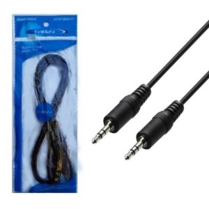Cable Plug Auxiliar 3,5mm Macho A Macho 1,5m (En Bolsa)