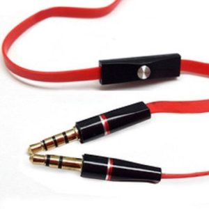 Cable Auxiliar Plug Con Microfono M.Libres Modelo V2 (En Bolsa)