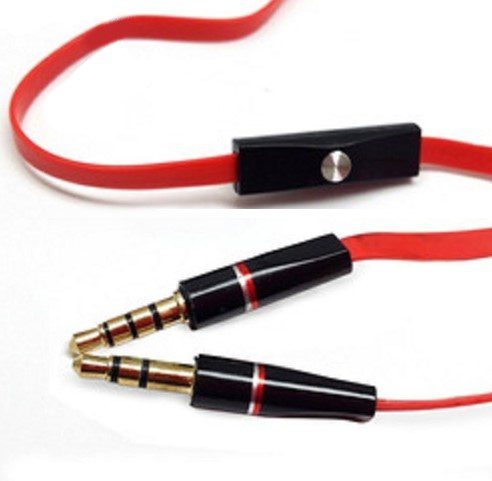 Cable Auxiliar Plug Con Microfono M.Libres Modelo V2 (En Bolsa)
