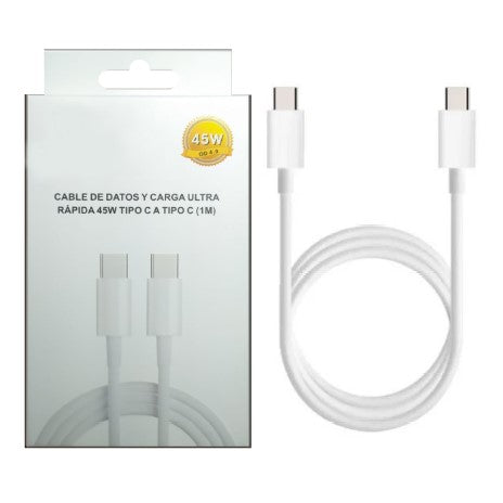Cable Ultra Rapido 45W Tipo C a Tipo C