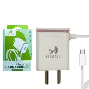 Cargador Royal 2.4A Usb Hembra + Cable Incluido ” Tipo C “