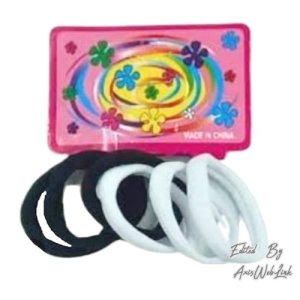 X5 Colitas Elastica 3,5CM Accesorios Para El Pelo Colores Blanco Y Negro