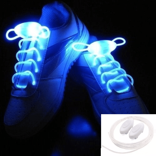 Par De Cordones Led Luminosos Para Zapatillas Pila Incluída Luz Blanca